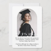 Freshly Graduated Retro Graduation Announcement 案内状 (裏面)