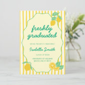 Freshly Graduated Yellow Lemon Citrus Graduation 案内状 (スタンド正面)