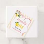 Freshly One Bow Pink Yellow Lemon First Birthday フェイバータグ (インサイチュ)