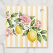 Freshly One Bow Pink Yellow Lemon First Birthday フェイバータグ (裏面)