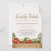 Freshly Picked Farmers Market Baby Shower 招待状 (正面)