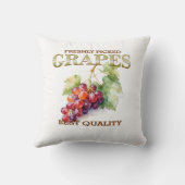 Freshly Picked Grapes - Best Quality クッション (裏面)