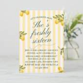 Freshly Sixteen Mediterranean Sweet 16 Birthday 招待状 (スタンド正面)