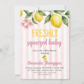 Freshly Squeezed Lemon Baby Shower Farmers Market 招待状 (正面)