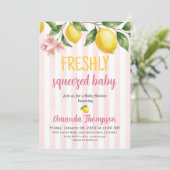Freshly Squeezed Lemon Baby Shower Farmers Market 招待状 (スタンド正面)