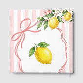 Freshly Squeezed Lemonade Bow Lemon Baby Shower ゲストブック (裏面)