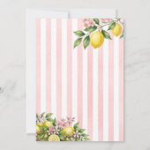 Freshly Squeezed Lemonade Pink Bow Baby Shower 招待状 (裏面)