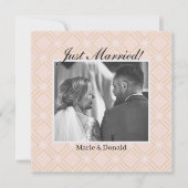 Freshly Wed Pastel Peach and Gold Geometric シーズンカード (正面)