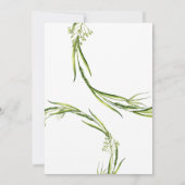 Freshlywed Green Wreath Typography 招待状 (裏面)