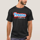Fresno CA Retro Chunky Typography Tシャツ (正面)