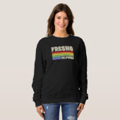 Fresno California Pride Rainbow Flag Gay Pride Mer スウェットシャツ (正面フル)