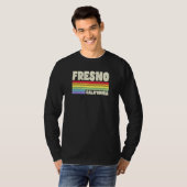 Fresno California Pride Rainbow Flag Gay Pride Mer Tシャツ (正面フル)