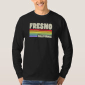 Fresno California Pride Rainbow Flag Gay Pride Mer Tシャツ (正面)