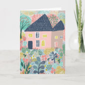 Freude Neuen Haus herzlichen Glückwunsch Garten カード (正面)