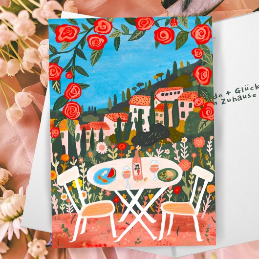 Freude Neuen Haus schöne Landschaft カード