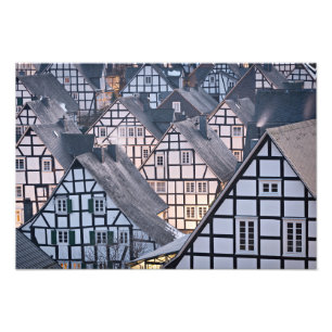 Freudenberg、ドイツの木骨造りの家 フォトプリント