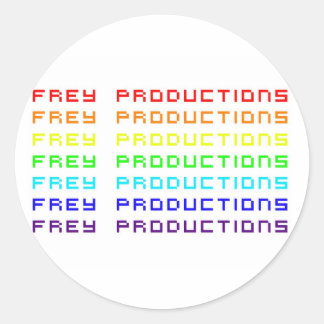 Frey Productionsレインボーレターステッカー ラウンドシール
