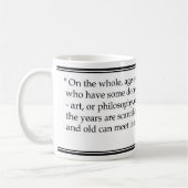 Freyaの硬直した年齢の引用文 コーヒーマグカップ (左)