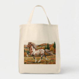 Freya Icelandic Horse in Autumn Forest トートバッグ