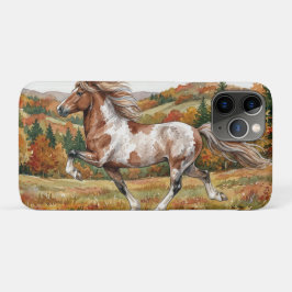Freya Icelandic Horse in Autumn Forest iPhone 11 Proケース