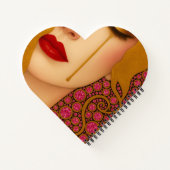 Freya's heartache golden tears in pink motif ノートブック (裏面)