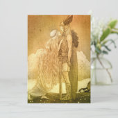 FreyjaとSvipdag by John Bauer 1911 招待状 (スタンド正面)