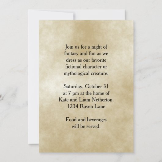 FreyjaとSvipdag by John Bauer 1911 招待状 (裏面)