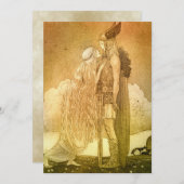 FreyjaとSvipdag by John Bauer 1911 招待状 (正面/裏面)