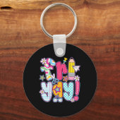 Fri-yay Happy Friday Weekend Teacher Student Back キーホルダー (正面)