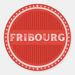 Fribourg City Pride Emblem – Swiss Identity ラウンドシール