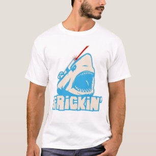 Frickinのレーザ光線を持つFrickinの鮫 Tシャツ