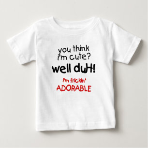 Frickinの愛らしくおもしろいなベビーのワイシャツ ベビーTシャツ