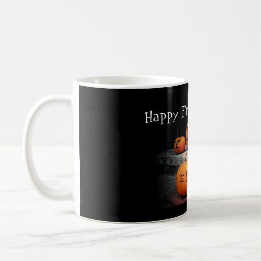 Frickin幸せなハロウィンのマグ コーヒーマグカップ (左)