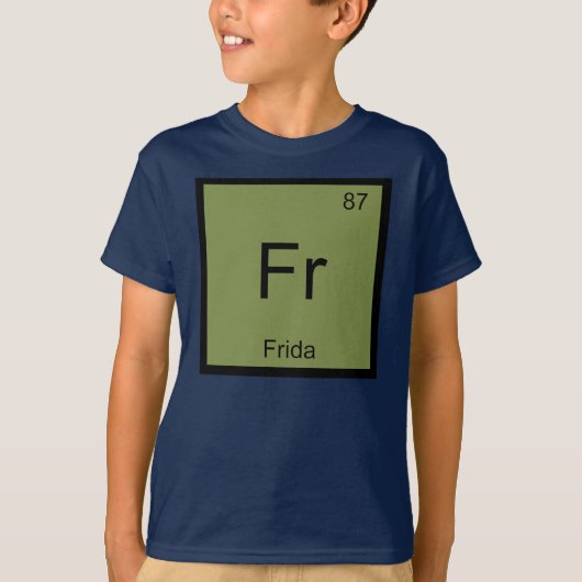 Frida名化学元素周期表 Tシャツ (正面)