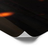 Frida in Flames – シュールポートレートポスター ポスター (角)