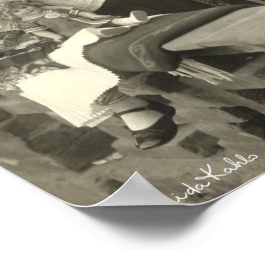 Frida Kahloと子供 ポスター (角)