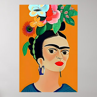 Frida Kahloアート、フローラポスター ポスター