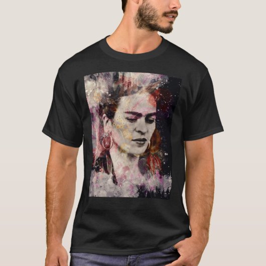 FRIDA KAHLOメキシコのフェミニストポートレート絵を描の芸術 Tシャツ (正面)