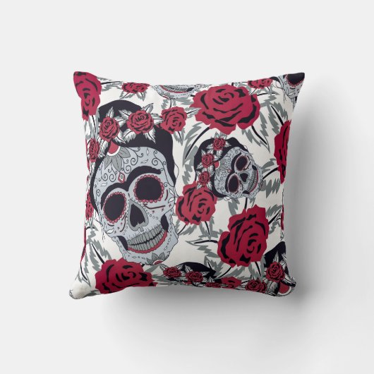 Frida Kahlo and roses クッション (裏面)