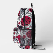 Frida Kahlo  and roses  プリントバックパック (右)