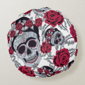 Frida Kahlo  and roses  ラウンドクッション (裏面)