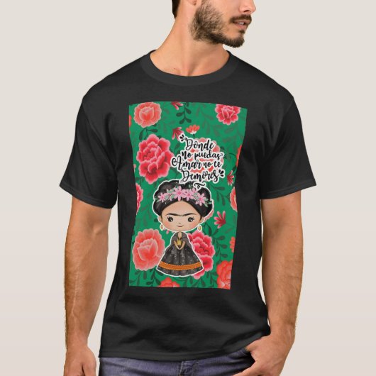 Frida Kahlo Cartoon Phone Case cute frida iPhone C Tシャツ (正面)