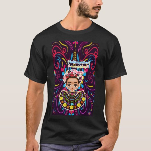 Frida Kahlo Cartoon Phone Case cute frida Quedate  Tシャツ (正面)