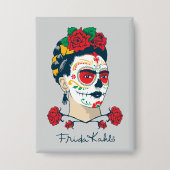 Frida Kahlo | El Día de los Muertos 缶バッジ (正面)