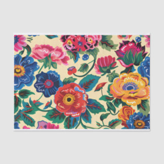 Frida Kahlo Flowers, Mexican, Hispanic Decompage 薄葉紙