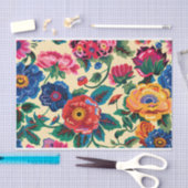 Frida Kahlo Flowers, Mexican, Hispanic Decompage 薄葉紙 (クラフト)