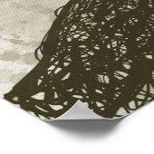 FRIDA KAHLO hand drawn scribble art poster ポスター (角)