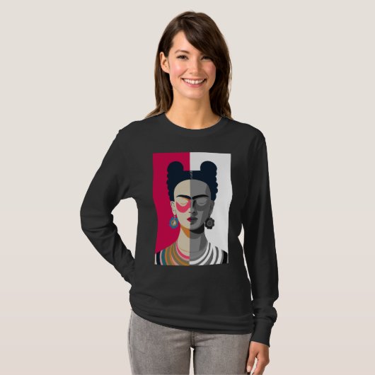 Frida Kahlo – Iconic Feminist Art  Tシャツ (正面フル)
