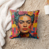 Frida Kahlo Pillow, Cushion, Frida Decor クッション (ブランケット)