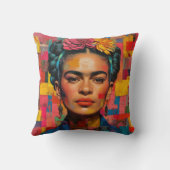 Frida Kahlo Pillow, Cushion, Frida Decor クッション (裏面)